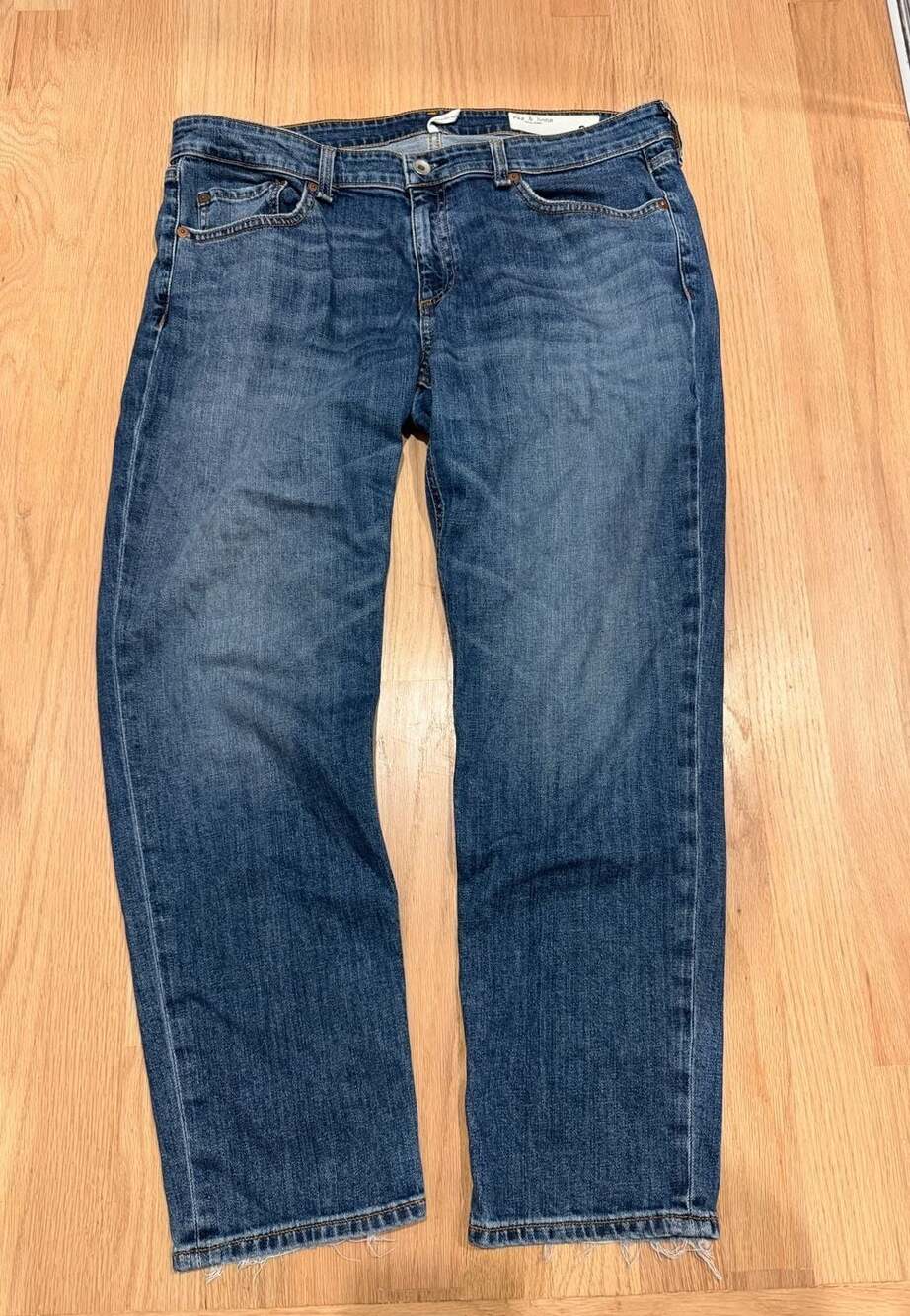 Cool Girl Jeans Rag & Bone Dre Low-Rise Slim Boyfriend Jeans Size 30